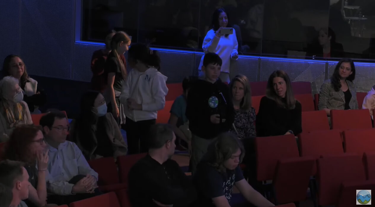 Audience asking questions