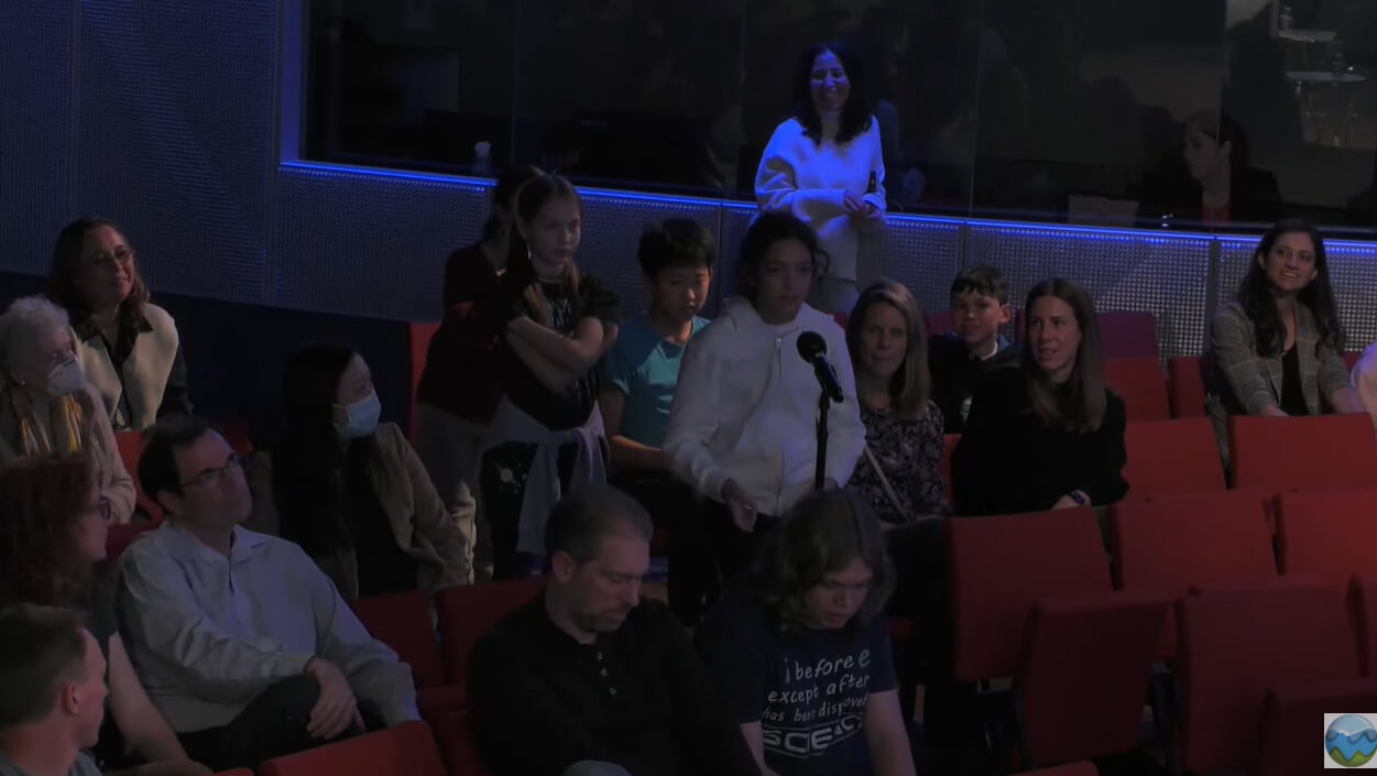 Audience asking questions